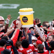 Pictured: A cooler full of mayonnaise? It’s not THE Mayo Bowl trophy, but it’s a trophy nonetheless. The actual trophy is below and not as cool.